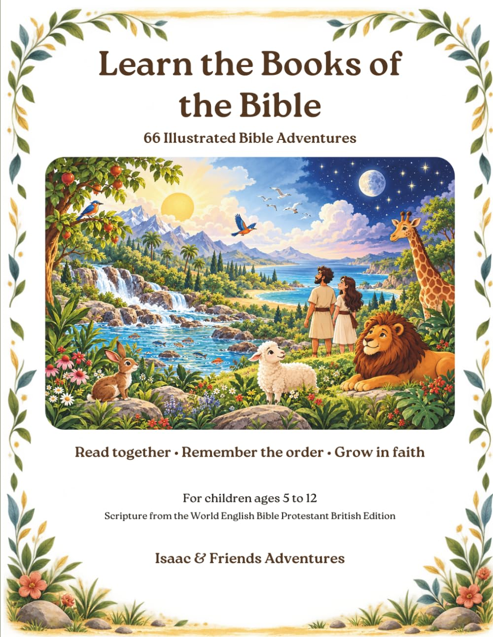 Cover of Learn the Books of the Bible: 66 Illustrated Bible Adventures